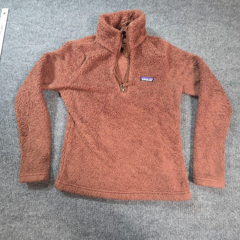 Patagonia Jacket Womens Small Brown Los Gatos Fleece 1/4 Zip Pullover Outdoor